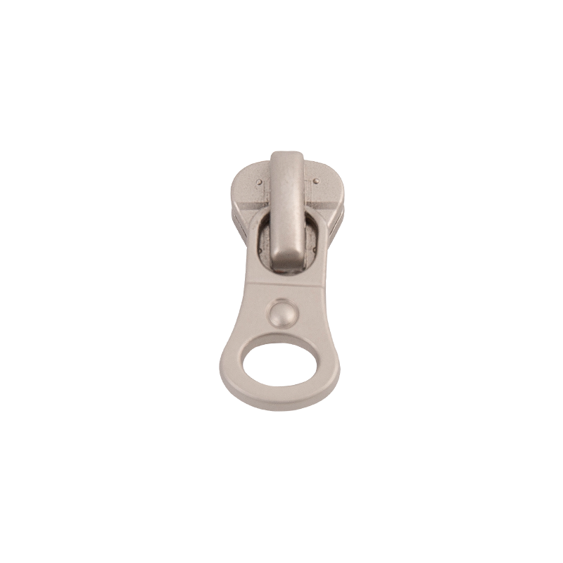 FY3127 8# metalowy, matowy srebrny suwak