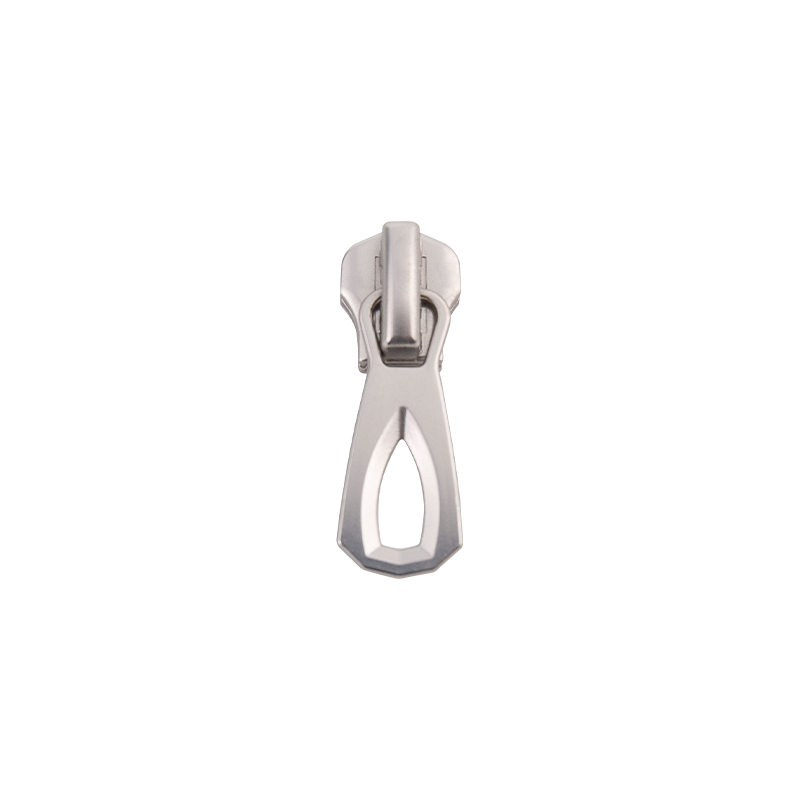 FY3113 8# metalowy, matowy srebrny suwak